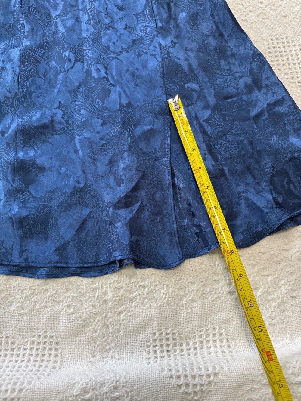Lingerie Cacique Blue Lacey Nightie Slip Dress (8) - Picture 8 of 8